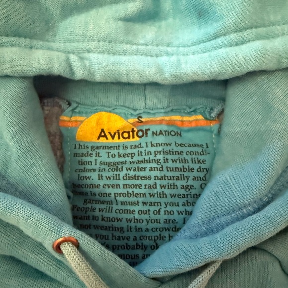 Blue Hoodie with Rainbow Stripes - Picture 3 of 3